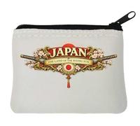 The Land of Rising Sun Design Neoprene Coin Purse Pouch 10x11cm White