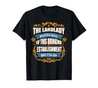 The Landlady - Proud Pub Owner Ornate Fun T-Shirt