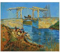 The Langlois Bridge at Arles Counted Cross Stitch Kits, 300x255 Stitch,14 Count, 54x45cm Counted Cotton Large Cross Stitch kit