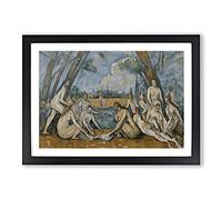 The Large Bathers by Paul Cezanne Framed Print | A2 Black Framed Wall Art | Ready to Hang | Modern Historical Picture | Living Room Bedroom Lounge Office