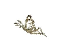 The Large Metal Clip With A Hollowed-out Is Simple(Gold)