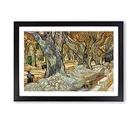 The Large Plane Trees by Vincent Van Gogh Framed Wall Art Print A2 Black | Ready to Hang, Premium Gi Paper, Fade-Resistant Inks, Securely Packaged, UK Made