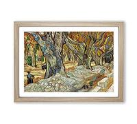 The Large Plane Trees by Vincent Van Gogh Framed Wall Art Print A2 Oak | Ready to Hang, Premium Gi Paper, Fade-Resistant Inks, Securely Packaged, UK Made