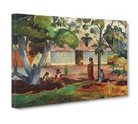 The Large Tree By Paul Gauguin Canvas Print | Gallery Wrapped 30mm Frame Wall Art | 24x16 inches | Ready to Hang | Impressionist Landscape Picture | Living Room Bedroom Lounge Office