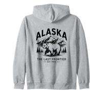 The Largest US State Alaska,America's Last Frontier,Wildlife Zip Hoodie