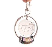 The Laser Lad Engraved World Map Adventure Keychain with Custom Country Tags - Personalized Travel Keepsake for World Explorers & Wanderlust Gifts