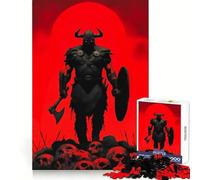 The Last Berserker - Viking Warrior on Skull Pile Teenager Jigsaw Puzzles 1000 Pieces Memory Boost Home Activity Pattern Assembly Perfect Present (50x75cm)