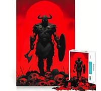 The Last Berserker - Viking Warrior on Skull Pile Teenagers Puzzles 1000 Piece Jigsaws Boost Recall Relax Time Accurate Edge Amazing Present (38x52cm)