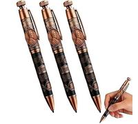 THE LAST CENT 2025 Commemorative Pen Vintage Lincoln Relief One Cent Coin Tribute Pen,Matte Black Finish with Aged Copper Accent,CollectibleWriting Instrument for Coin & History Enthusiasts (3 pcs)