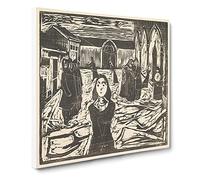 The Last Hour by Edvard Munch Canvas Print | Gallery Wrapped 30mm Frame Wall Art | 20x20 inches | Ready to Hang | Modern Picture | Living Room Bedroom Lounge Office
