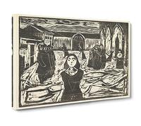 The Last Hour By Edvard Munch Canvas Print | Gallery Wrapped 30mm Frame Wall Art | 24x16 inches | Ready to Hang | Classic Picture | Living Room Bedroom Lounge Office