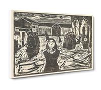 The Last Hour By Edvard Munch Canvas Print | Gallery Wrapped 30mm Frame Wall Art | 30x20 inches | Ready to Hang | Classic Picture | Living Room Bedroom Lounge Office