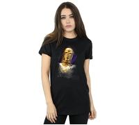 The Last Jedi C-3PO Brushed Cotton Boyfriend T-Shirt Star Wars Black M