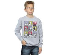The Last Jedi Multi Character Sweatshirt Star Wars Grey 7-8 Years
