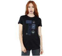 The Last Jedi The Resistance Cotton Boyfriend T-Shirt Star Wars Black XXL