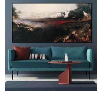 The Last Judgement Painting, Retro Wall Art Poster, Canvas Print, Religious Picture, Living Room Home Decor 90x180cm frame