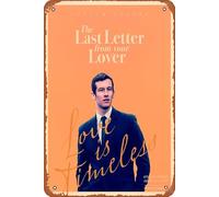 The Last Letter from Your Lover film Metal Tin Sign Retro Wall Decor for Home Gate Garden Bars Restaurants Cafes Office Store Pubs Club Sign Gift 12 X 8 INCH Plaque Tin Sign
