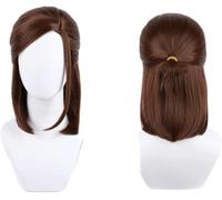 The Last of Us Ellie Cosplay Wig, Brown Heat Resistant Synthetic Hair Wigs,for Halloween Costume Party Props Accessory