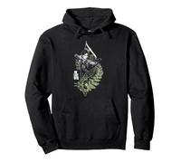 The Last of Us Ellie with Moth and Leaves Video Game Pullover Hoodie, Adult Unisex, Black, Medium