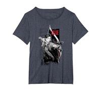 The Last of Us Part II Ellie Ready for Fight Chest Poster T-Shirt, Women's Plus, Heather Blue, 5X
