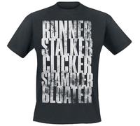 The Last of Us Run Stalk Click Shamble Bloat Mens T-Shirt Black Regular, Black, M