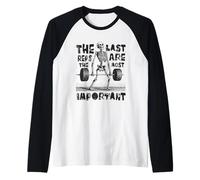 The Last Reps are The Most Important Deadlifts Skeleton Gym Raglan Baseball Tee