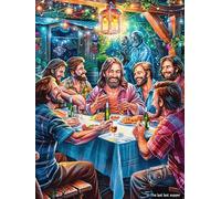 The Last Supper 1000 Pc DIY Jigsaw Puzzle Animal Pets Puzzles for Adults Teens Hard Challenging Team Building Stress Reducing Autumn Rigid Cardboard 1000 PCS