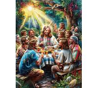 The Last Supper 1000-piece Jigsaw Puzzle Bundle Animal Pets Family Puzzle Lovers Brain Training Mindful Activity Spring Paperboard Creativity & Gift Giving 1000 PCS