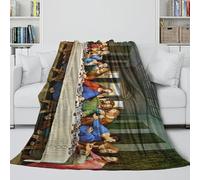 The Last Supper 3D Printed Blanket - Da Vinci Washable Fleece Blanket Christmas Birthday Gift for Sister Brother Nephew Niece Colleague - Sofa Bed Office Decor 50x60inch(127x152cm)