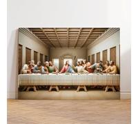 The Last Supper Canvas Poster Art Print Christian Painting of The Eucharist Lord's Supper Painting Bible Verse Wall Art Decor For Living Room Bedroom Easter (8)