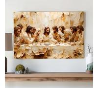 The Last Supper Canvas Poster Art Print Christian Painting of The Eucharist Lord's Supper Painting Bible Verse Wall Art Decor For Living Room Bedroom Easter (43)