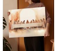 The Last Supper Canvas Poster Art Print, Christian Religious Bible Jesus Faith Painting Wall Art Decor For Bedroom Living Room