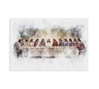 The Last Supper Canvas Poster Art Print Jesus & 12 Disciples Watercolor Painting Good Friday Christian Religious Easter Wall Art Decor For Home Office (2)