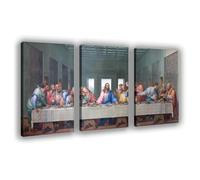 The Last Supper Canvas Set of 3, Jesus And Apostles Religious Wall Art, Christian Home Decor Frame-style-3 20x30inch(50x75cm)