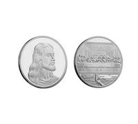 The Last Supper Christian Challenge Coin - Jesus Eucharist Religious Copper Token,Art God Pocket Bible Verses Coins for Study - Good Luck Commemorative Gifts