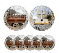 The Last Supper Christian Commemorative Challenge Coin, Bible Inspired Religious Collectible Coin, Inspirational Christian Faith Gift for Men, Women & Kids (5pcs)