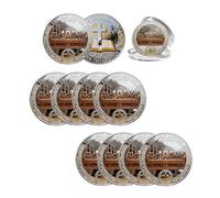 The Last Supper Christian Commemorative Coin, Double-Sided 2D Flat Design, Jesus Christ & Holy Communion, Inspirational Religious Souvenir for Men Women, Church, Prayer, Baptism (8Pcs)