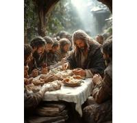 The Last Supper Diamond Art Abstract Diamond Painting Kits for Adults Beginner 5D DIY Full Square Drill Cross Stitch Kits for Adults Arts and Crafts for Bedroom Decor, Room Decor 30 * 40CM -bby2507RX