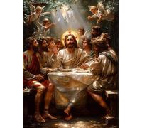 The Last Supper Diamond Art Kits Adults, 5D Diamond Painting Angel, DIY Full Drill Cross Stitch Embroidery Crystal Art Kits, Crafts for Adults, Paintings for Home Wall Decor Gifts 40x52in R-4930