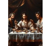 The Last Supper Diamond Art Kits Adults, 5D Diamond Painting Kits for Adults Beginners Man, DIY Full Drill Cross Stitch Crystal Art, Crafts and Paintings for Home Wall Decor Gifts 100x130cm F-6262