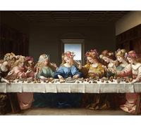 The Last Supper Diamond Art Kits Adults, 5D Diamond Painting Woman, DIY Full Drill Crystal Gem Art Rhinestone Embroidery Pictures Crafts Painting for Home Wall Decor, Gifts for Women 80x100cm,Model823