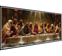 The Last Supper Diamond Art Kits Adults Beginners, 5D Diamond Painting The Last Supper DIY Crystal Art Kits for Adults, Cross Stitch Rhinestone Embroidery Painting for Room Decor 14x32in/35x80cm 89-fQ