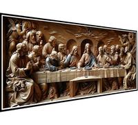The Last Supper Diamond Art Kits Adults Beginners, 5D Diamond Painting The Last Supper DIY Crystal Art Kits for Adults, Cross Stitch Rhinestone Embroidery Painting for Room Decor 14x32in/35x80cm 47-f2