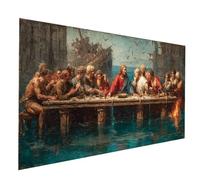 The Last Supper Diamond Art Kits Adults Boat Diamond Painting, Crystal Art Kits for Adults 40x80In, Full Drill Painting by Numbers, Rhinestone Cross Stitch Embroidery Crafts, Room Decor Gifts JXL-9659