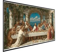 The Last Supper Diamond Art Kits Adults, Diamond Painting The Last Supper Crystal Art and Crafts for Adults Beginners, DIY 5D Square Rhinestone Embroidery Gem Piantings, Home Decor 90x210cm w-8280