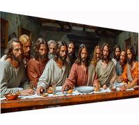The Last Supper Diamond Art Kits Adults, Large 56x28 Inch 5D Diamond Painting for Beginners Man, DIY Full Drill Cross Stitch Embroidery Crystal Art, Crafts and Painting for Home Wall Decor 4-9192