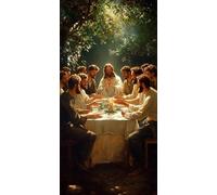 The Last Supper Diamond Art Kits Adults, Large Diamond Painting Kits for Adults, Man Full Drill Crystal Art Cross Stitch Embroidery Arts and Crafts Pictures for Home Decor 20x40 inch/50x100 cm c-4184