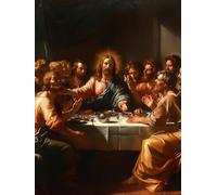 The Last Supper Diamond Art Kits Adults, Man 5D Diamond Painting Kit, DIY Crafts for Adults, Full Drill Gem Art Set Crystal Rhinestone Embroidery Canvas Painting for Home Wall Decor 32x44in 6-6319