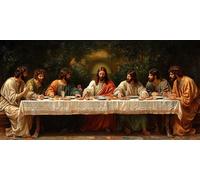The Last Supper Diamond Art Kits Adults Tree Diamond Painting Cross Stitch Kits for Adults 32 x 16Inch, Crystal Art Canvas for Painting, Rhinestones Embroidery Wall Pictures Crafts, Gifts ZSHD-3660