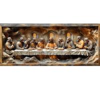 The Last Supper Diamond Art, Man 5D Diamond Painting Kits, 5D Full Drill Crystal Art Kits for Adults, Cross Stitch Embroidery Crafts Pictures, DIY Adult Crafts, Gifts, Spring Decoration 80x40in 1-7159